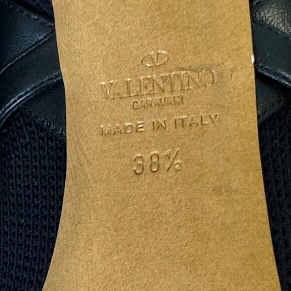 Valentino Bodytech Gold Rockstud Black Ankle Boots Size 38.5 - Picture 15 of 16